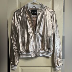 Blank NYC Metallic Bomber Jacket